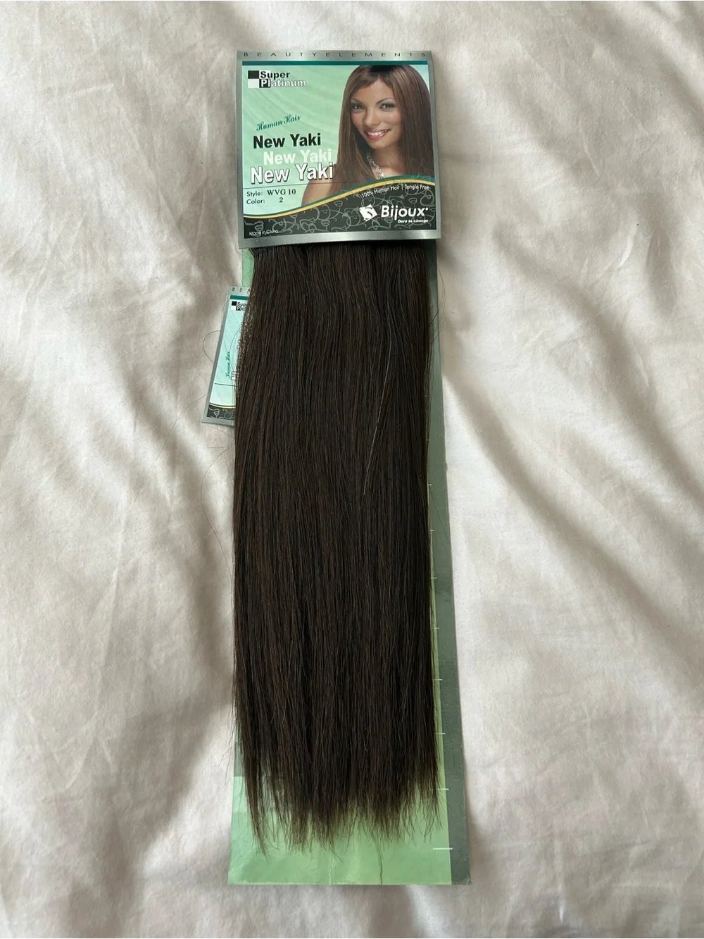 Bijoux Straight New Yaki Human Hair Extensions 10 inches Color: 2 Brown